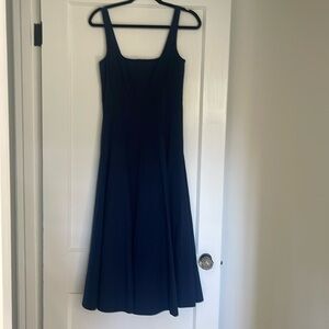 Staud Wells midi dress SZ 6 navy
